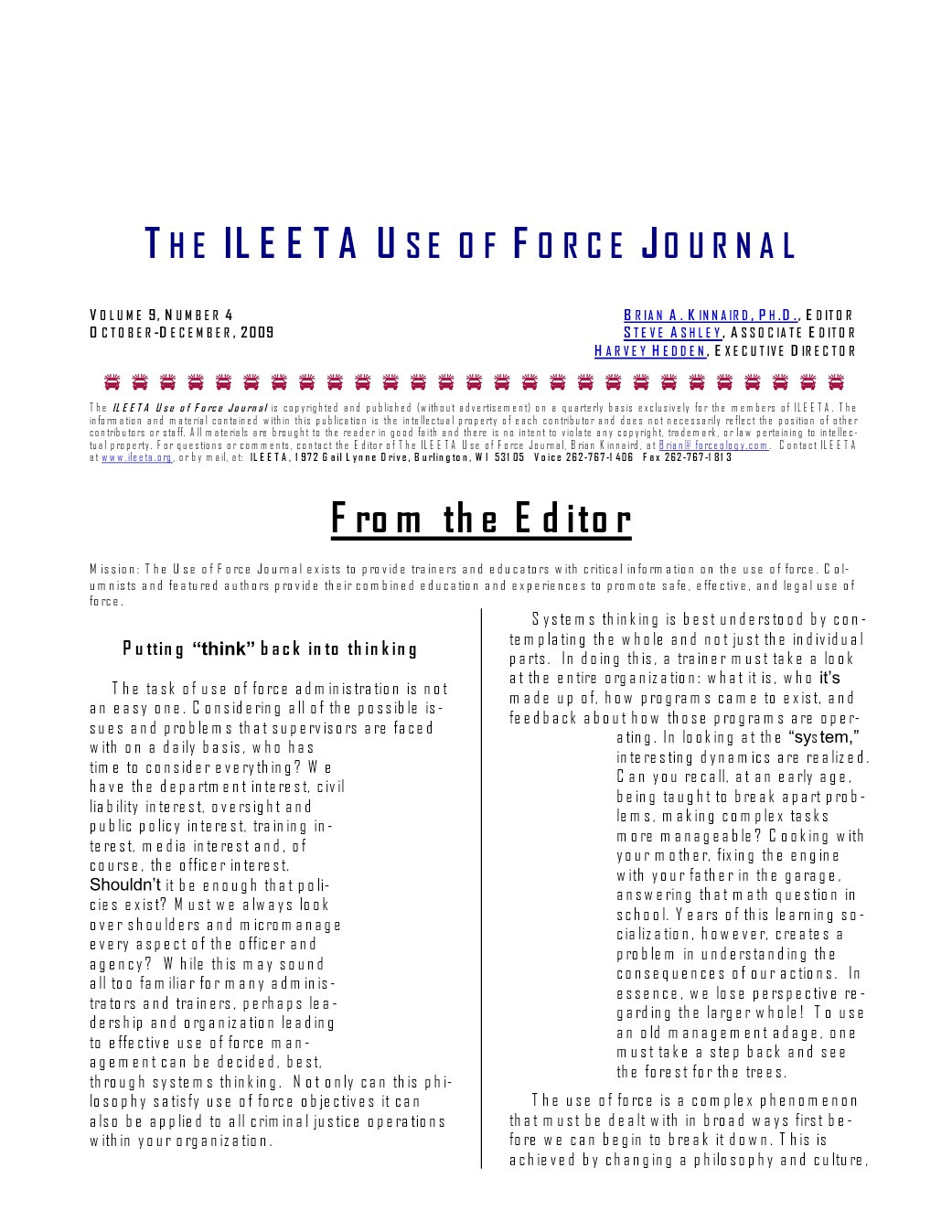 Cover of Volume 9, Number 4, October-December 2009