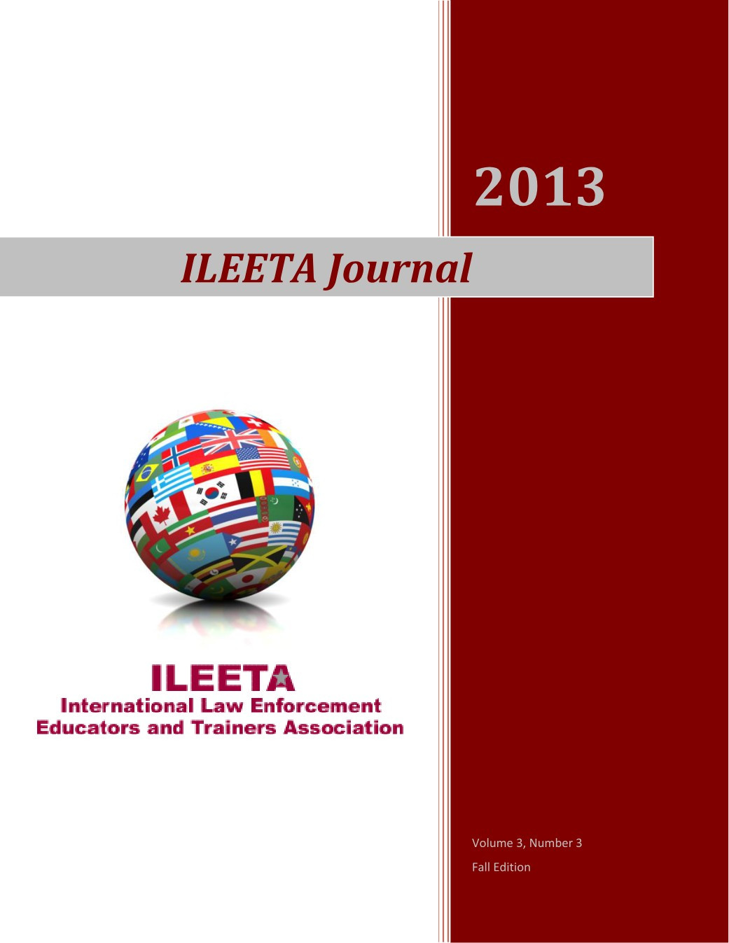 Cover of Volume 3, Number 3, Fall 2013