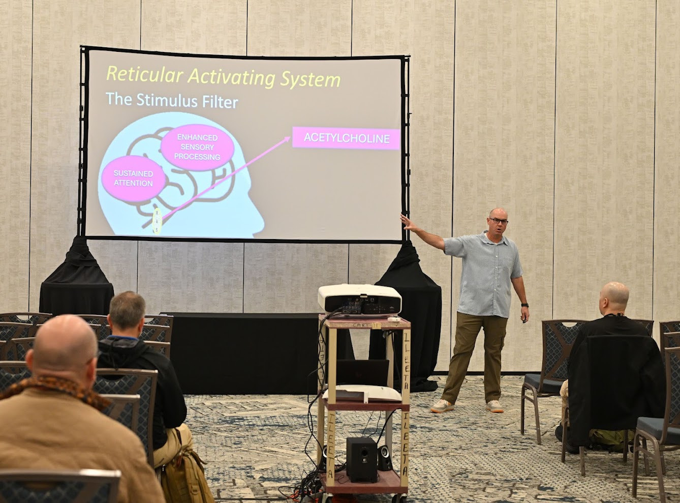 Instructor teaching the science of learning at ILEETA