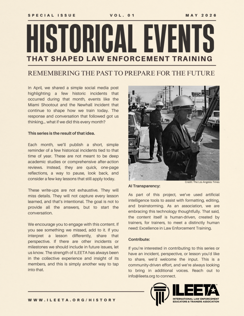 May 2026 Historical Events That Shaped Law Enforcement Training