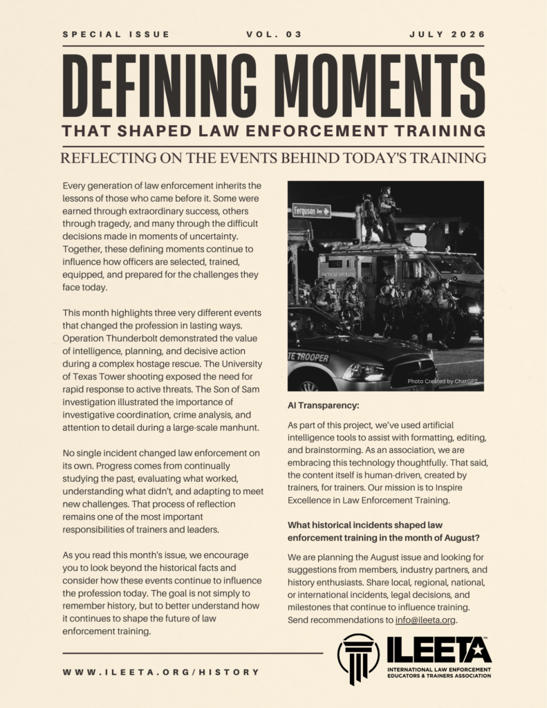 July 2026 Defining Moments That Shaped Law Enforcement Training