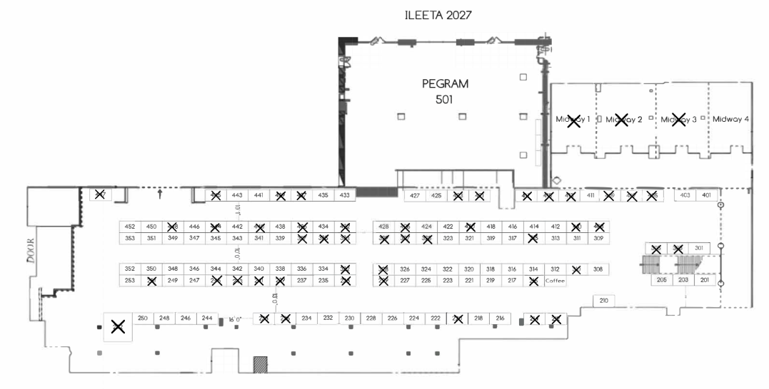 2027 ILEETA Expo Hall floor plan